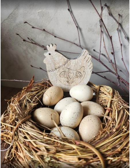 Hnízdo seno-proutí, průměr 15cm natur