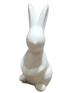Zajíc porcelán výška 13,5 cm bílý