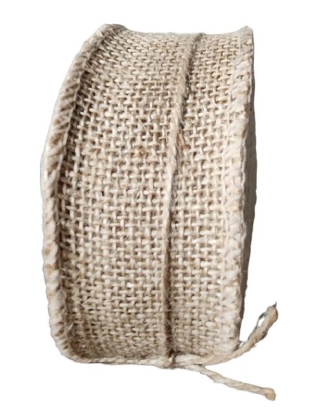 Stuha jutová 10m šíře 5cm, přírodní