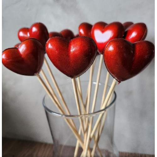 Srdce zápich lesklé 4cm