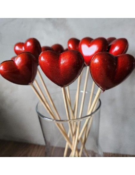 Srdce zápich lesklé 4cm