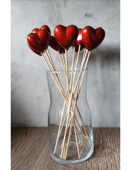 Srdce zápich lesklé 4cm