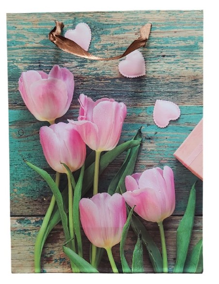 Dárková taška s tulipány
