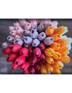 Tulipán 1 ks, pěnový 32cm sv.fialový 2