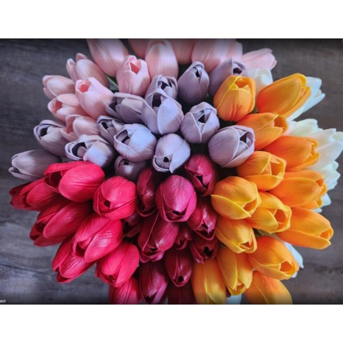 Tulipán 1 ks, pěnový 32cm sv.fialový