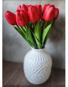 Tulipán 1 ks, pěnový 32cm červený