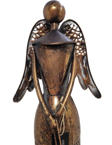 Anděl kovový měděný s hvězdičkou, výška 53cm