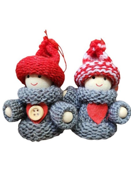 Figurky ve svetříku k zavěšení, 7cm, 4ks