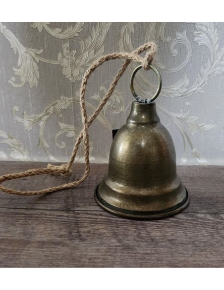 Velký zvonek se zlatou patinou, 10x12cm.