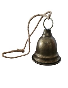 Velký zvonek se zlatou patinou, 10x12cm.