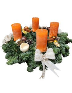 Adventní svíčky oranžové sada, 4ks 2