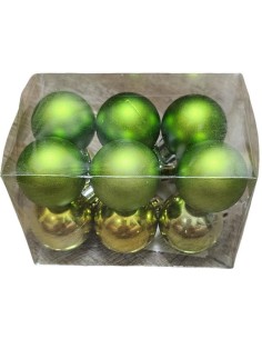Vánoční kouličky 3cm, 12ks, zelené