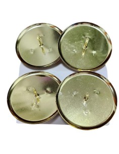 Bodce pod svíčky velké o průměru 7,5cm, 4ks, zlaté lesklé