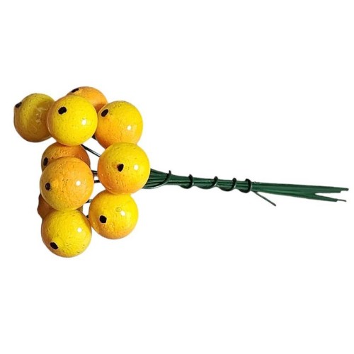 Jeřabina žlutá na drátku, svazek 10ks