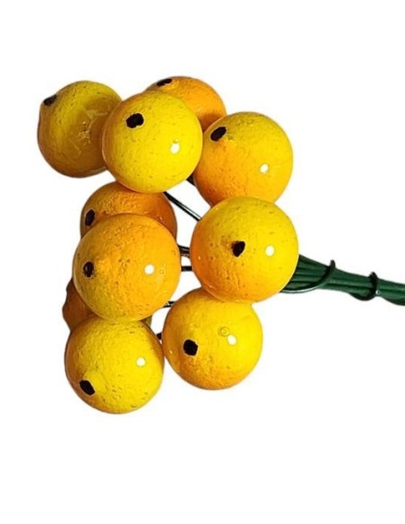 Jeřabina žlutá na drátku, svazek 10ks