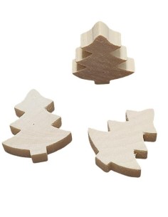 Dřevěný stromek natur, 3,5cm, silnější