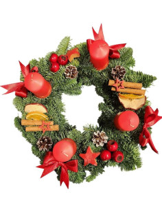 Adventní věnec červený- k dodání od 19.11.2025