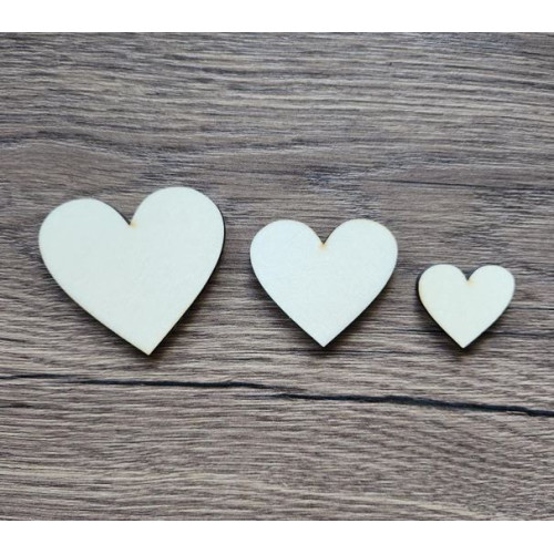 Srdíčko překližkový výřez, 5cm, 10ks