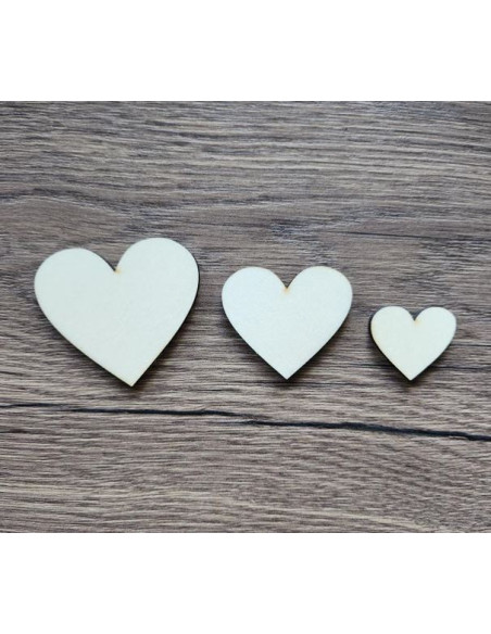 Srdíčko překližkový výřez, 5cm, 10ks