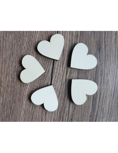 Srdíčko překližkový výřez, 4cm, 10ks