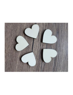 Srdíčko překližkový výřez, 5cm, 10ks