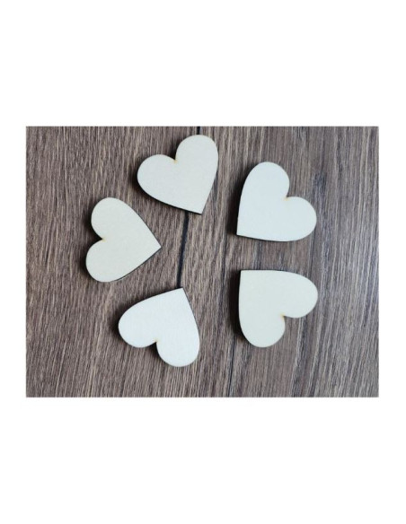 Srdíčko překližkový výřez, 5cm, 10ks