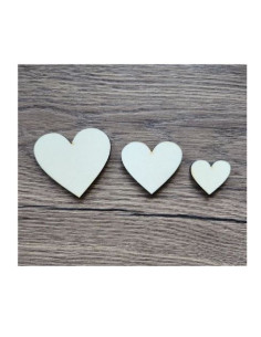 Srdíčko překližkový výřez, 4cm, 10ks
