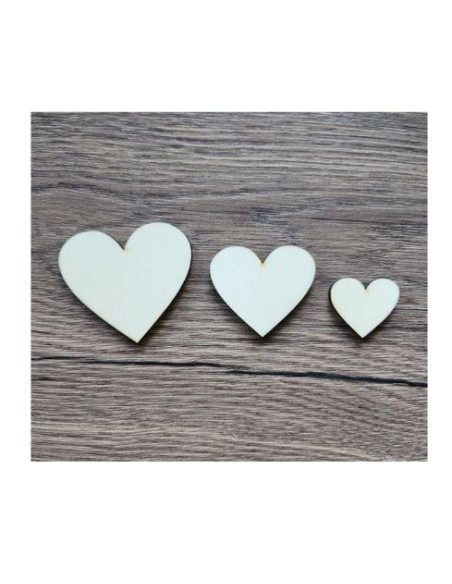 Srdíčko překližkový výřez, 4cm, 10ks