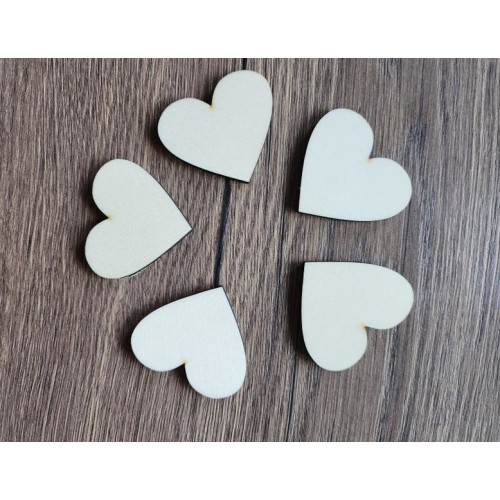 Srdíčko překližkový výřez, 2,5cm, 10ks