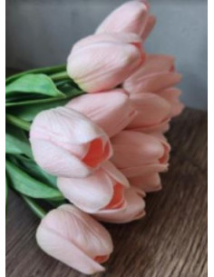 Tulipán 1 ks, pěnový 32cm sv.růžový