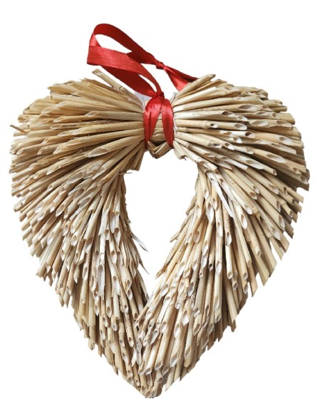 Srdce sláma stříhaná