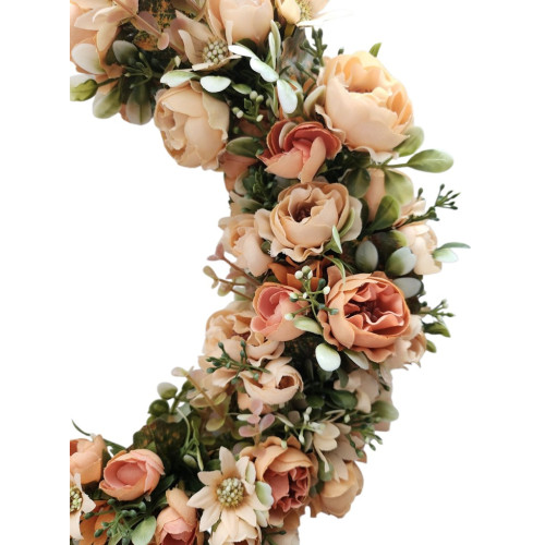 Věnec s dřevěným srdcem