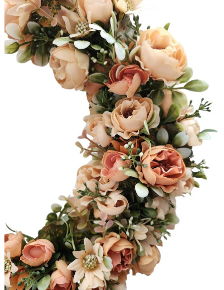 Věnec s dřevěným srdcem