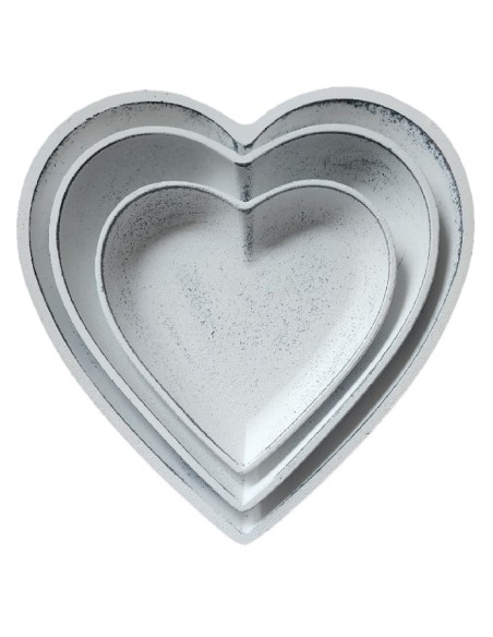 Srdce tác dřevo sada 3ks