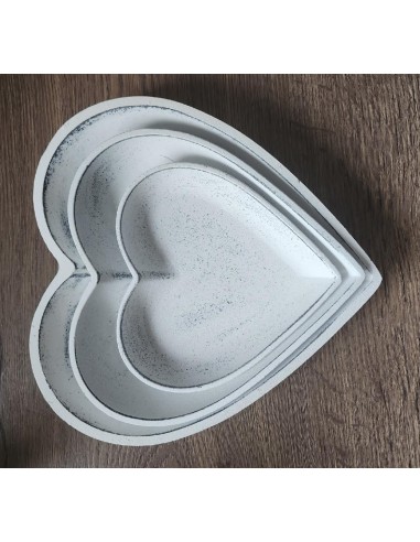 Srdce tác dřevo sada 3ks