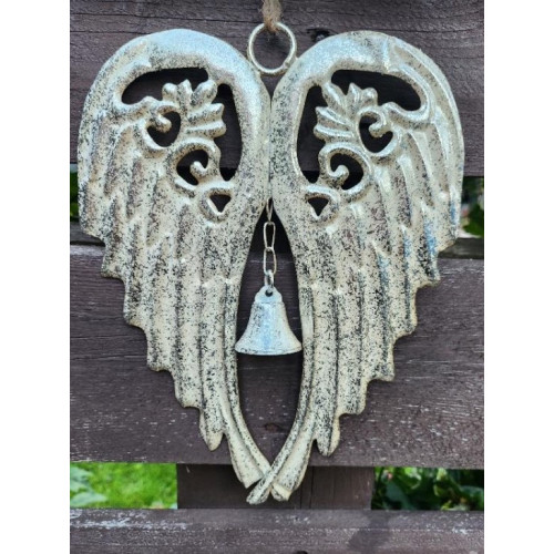 Andělská křídla kovová stříbrná, závěs, 2...