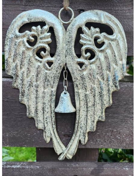 Andělská křídla kovová stříbrná, závěs, 2 velikosti