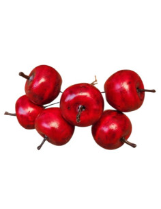 Jablíčka na drátku o velikosti 4cm, svazek 6ks