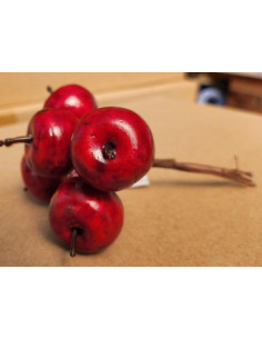 Jablíčka na drátku o velikosti 4cm, svazek 6ks 2
