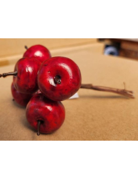 Jablíčka na drátku o velikosti 4cm, svazek 6ks