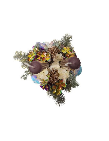 Svícen v betonové nádobě, 2 svíčky