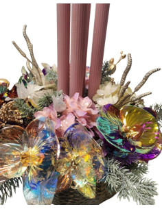 Adventní svícen v betonové nádobě 2