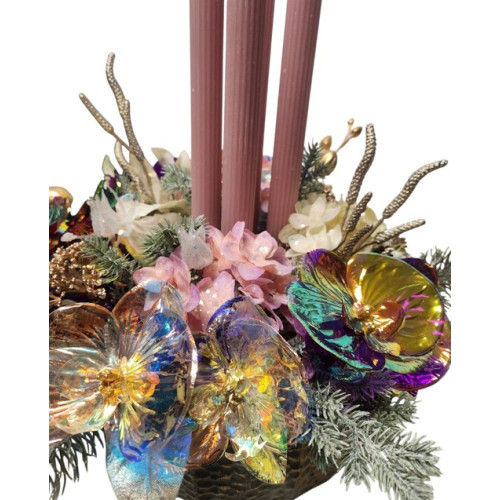 Adventní svícen v betonové nádobě