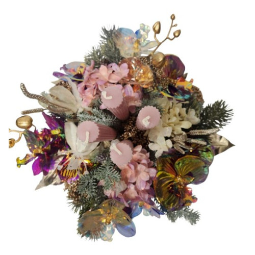 Adventní svícen v betonové nádobě