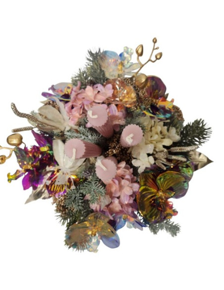 Adventní svícen v betonové nádobě