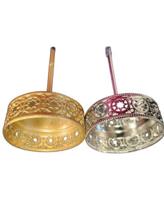 Bodec- miska na svíčku, stříbrný o průměru 5cm, 1ks 2