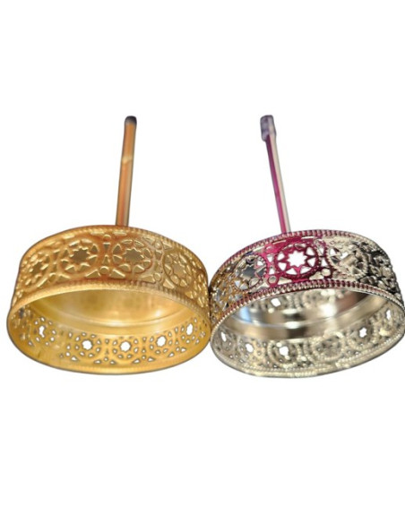 Bodec- miska na svíčku, stříbrný o průměru 5cm, 1ks