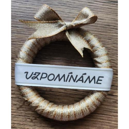 Maličký věneček se stuhou VZPOMÍNÁME-různé barvy