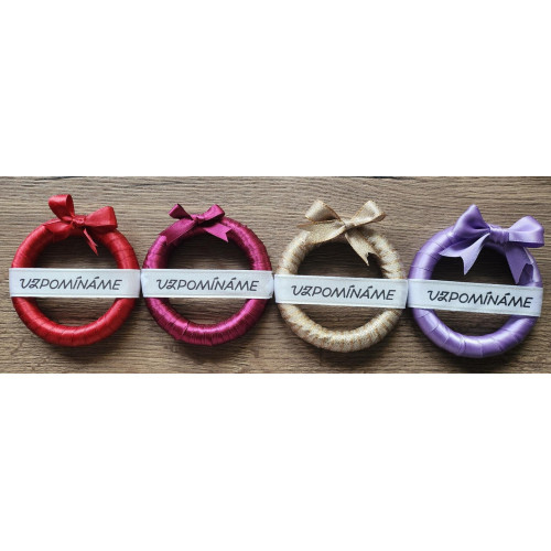 Maličký věneček se stuhou VZPOMÍNÁME-různé barvy