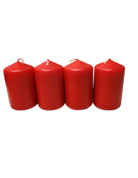 Adventní svíčky červené, 40x65mm, 4ks